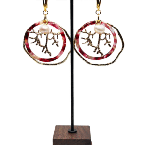 Auskarai "Miškai" - Rožiniai