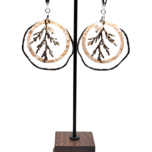 Auskarai "Miškai" - Balti