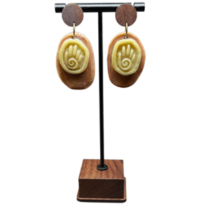 Auskarai "Molinukai" - Rudi su auksine