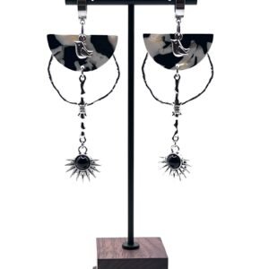 Auskarai „Paukščiukai marmure“