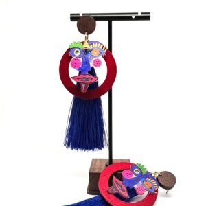 Auskarai „Kutas“ – mėlyni