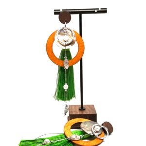 Auskarai „Kutas“ – Žali