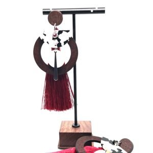 Auskarai „Kutas“ – Kraujo raudoni