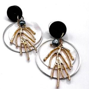 Auskarai „Mėlynas perlas“