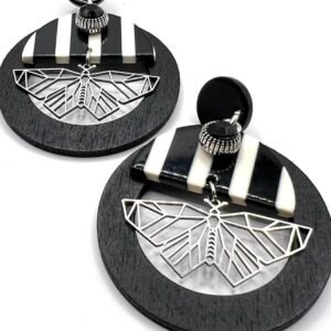 Auskarai „Juodi drugeliai“