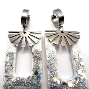 Auskarai  „Blizgūs stačiakampiai“