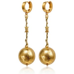 Auskarai „Auksiniai rieduliai“